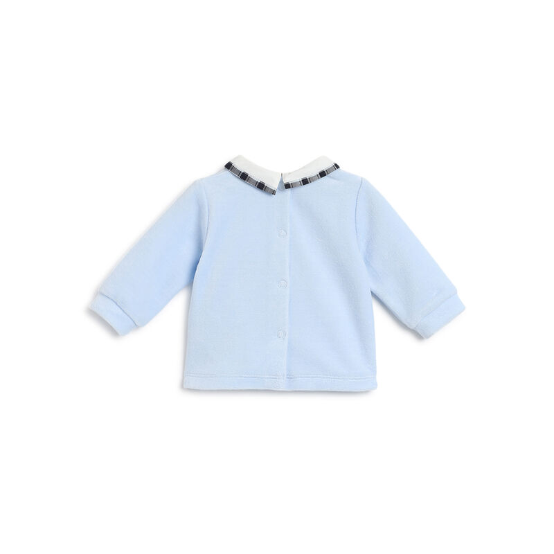Boys Light Blue Applique Sweater with Leggings image number 1